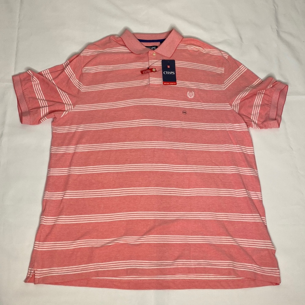 NEW Chaps Short Sleeve Polo XXL 2XL Stretch 100% Cotton
